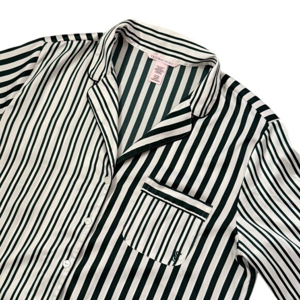 Victoria's Secret Pinstripe Satin Pajamas - Picture 3 of 4